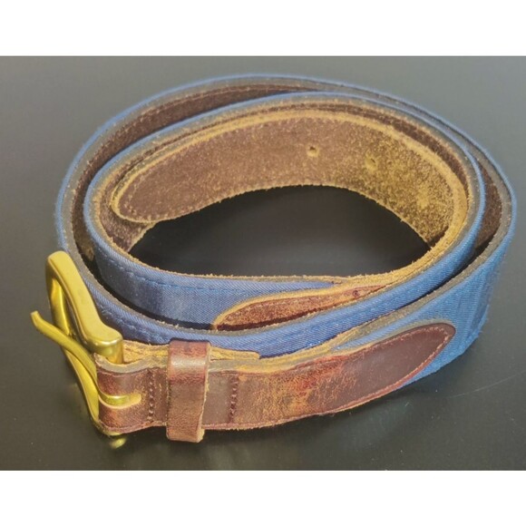 Vineyard Vines Patriot Flag Canvas and Leather Tipped Men's belt Size 36 - Picture 7 of 16